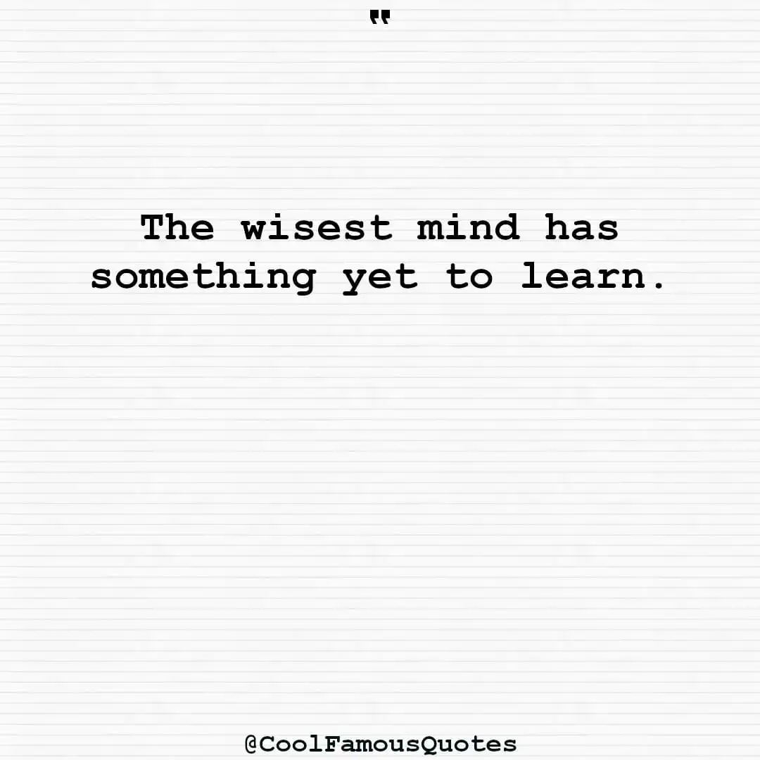 smart quotes,  life quotes, short quotesThe wisest mind has something yet to learn.